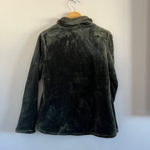 NWT Vegan Fur Olivine Zip Up Jacket - Picture 5 of 5